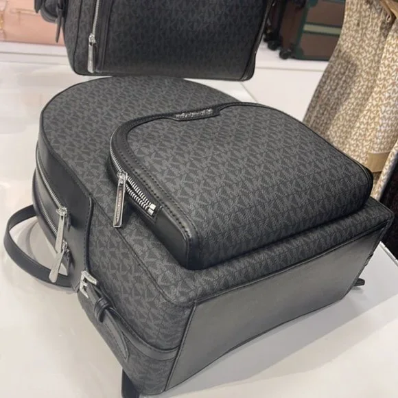 Michael Kors Jaycee Large Zip Pocket Backpack Black - Picture 8 of 16